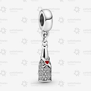 Pandora Sparkling Wine Bottle Dangle Charm|Pendant